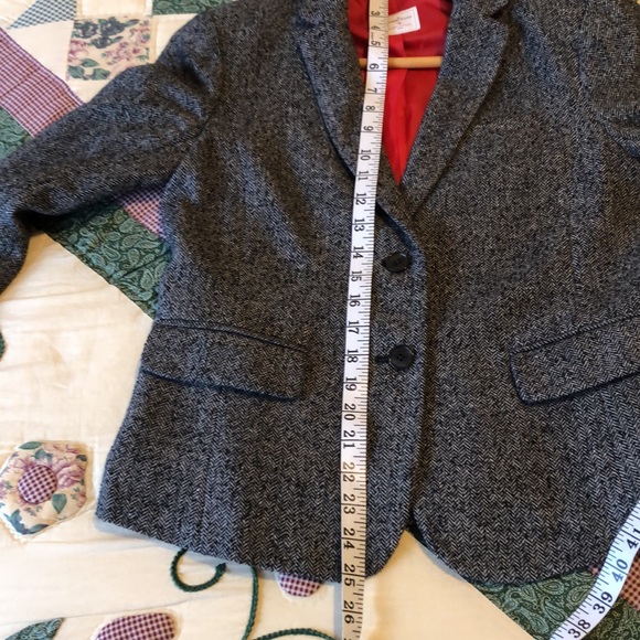 Gap Academy Wool / Silk Blended Herringbone Blazer - Picture 13 of 14